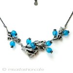 マイケルミショーネックレス ガラスのブルーベリー