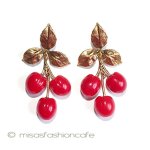 マイケルミショー　ピアス アートガラス　チェリー