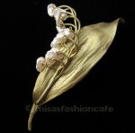 Michaud ブローチ 再販！　真珠のすずらん