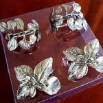 ナプキンリング　４個 ハーブ　バジル＆オレガノ