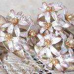 マイケルミショーオレンジの花 ナプキンリング　４個セット