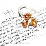 マイケルミショーリング 真珠　オレンジの花