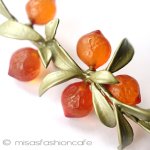 オレンジのブローチ フルーツ果実の木