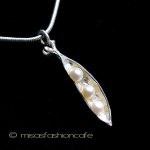 マイケルミショー　シルバー ３真珠の豆　ネックレス