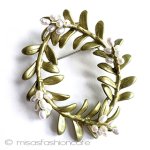 真珠の花リースブローチ フラワーコサージュ