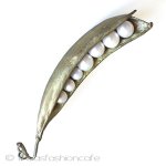 マイケルミショー ブローチ ７真珠のさやえんどう豆