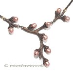 マイケルミショーネックレス 真珠　桜サクラのつぼみ