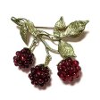 （画像用） 天然石　ガーネット ラズベリーブローチ