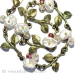 マイケルミショーブレス 真珠・天然石のローズ