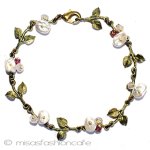 マイケルミショーブレス 真珠・天然石のローズ