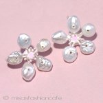 真珠・桜の花ピアス