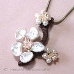 マイケルミショーネックレス 真珠ケシパール　桜の木