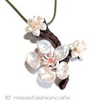 マイケルミショーネックレス 真珠ケシパール　桜の木