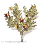 マイケルミショー　真珠 ヒノキ・杉　ブローチ