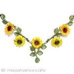 ヒマワリの花　ネックレス
