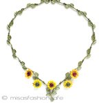ヒマワリの花　ネックレス