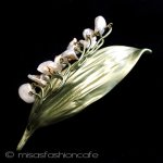 スズラン　ブローチ 真珠・鈴蘭の花　再販