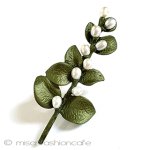 真珠　小枝ブローチ