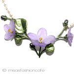 真珠 スミレの花 ネックレス 再販！