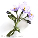 真珠スミレの花 ブローチ