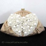 MOYNA モイナ クラッチ パール・リボン