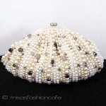 MOYNA モイナ クラッチ パール・クリスタル