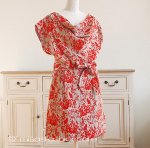 Paul & Joe　ドレス 　ねこ柄ドレープワンピ