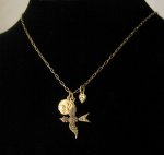 鳥・ハート・蜂 ネックレス
