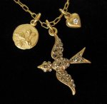 鳥・ハート・蜂 ネックレス