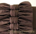 SANTI サンティ クラッチ 　リボン（ブラウン）