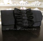 サンティSANTI リボン クラッチ兼ショルダーバッグ