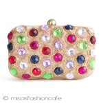 ＳＡＮＴＩサンティ クラッチ Goldｘマルチカラー