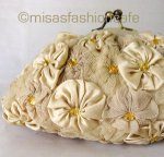 SANTI サンティ クラッチ トパーズフラワー