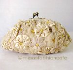 SANTI サンティ クラッチ トパーズフラワー