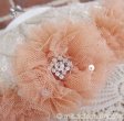（画像用） SANTI サンティ クラッチ サーモンピンクフラワー（小）