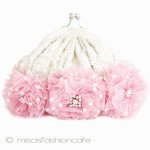 SANTI サンティ クラッチ 　ピンクフラワー（小）