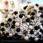 SANTI サンティ クラッチ 豪華パールジュエル