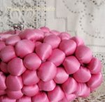 SANTI サンティ クラッチ シルク・ポンポン