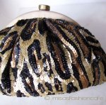 SANTI サンティ クラッチ 　レオパード