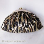 SANTI サンティ クラッチ 　レオパード