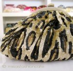 SANTI サンティ クラッチ 予約　パヴェ・レオパード