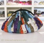 SANTI サンティ クラッチ 　マルチ・ストライプ