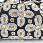 ＳＡＮＴＩサンティ　バッグ 　針刺繍の花（Black）