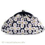 ＳＡＮＴＩサンティ　バッグ 　針刺繍の花（Black）