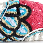 SANTIサンティ　クジャク ショルダーバッグ兼クラッチ