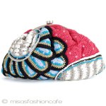 SANTIサンティ　クジャク ショルダーバッグ兼クラッチ