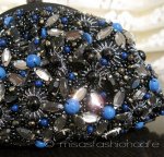 SANTI サンティ クラッチ ロイヤルブルー・フラワー