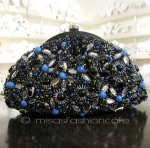 SANTI サンティ クラッチ ロイヤルブルー・フラワー