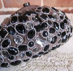 SANTI サンティ クラッチ 　モカ・ジュエル