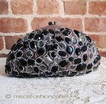 SANTI サンティ クラッチ 　モカ・ジュエル